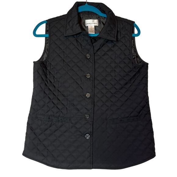 Draper's & Damon's Jackets & Blazers - DRAPERS & DAMONS Women's Quilted Buttoned Black Vest Size Small